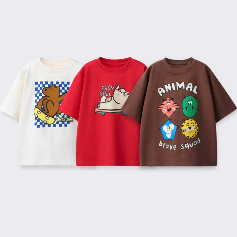 Baby Clothing For Summer - T-shirt stampata con cartoni animati per