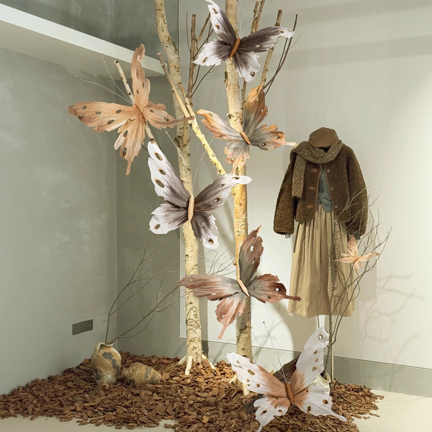 Baby Shop Clothing - Decorazione Floreale in Carta a Forma
