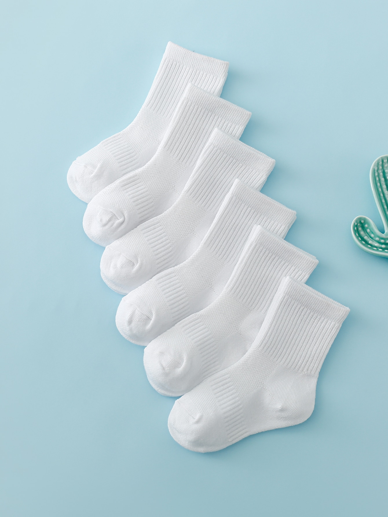 Toddler Sock Set - 6 paia di calzini solidi per
